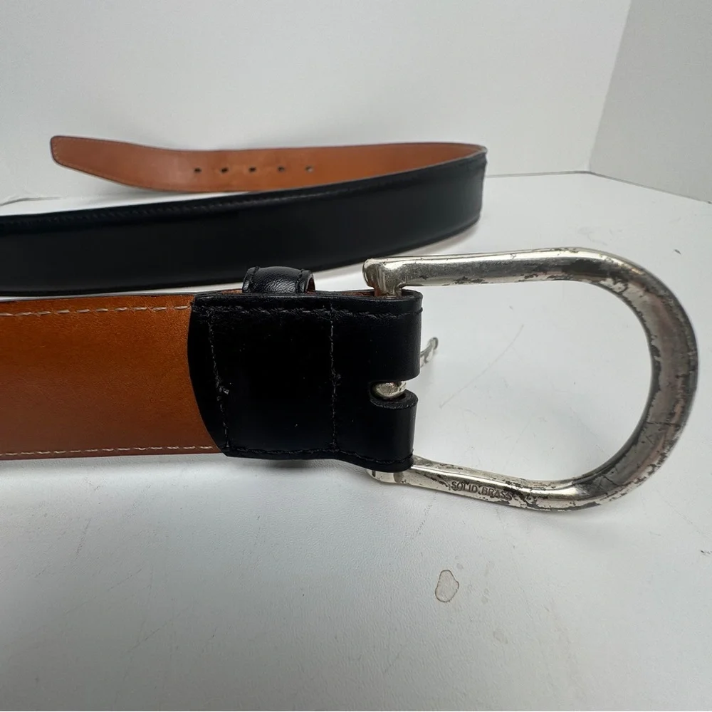 Allen Edmunds 40 Black Genuine Leather Belt Made In USA